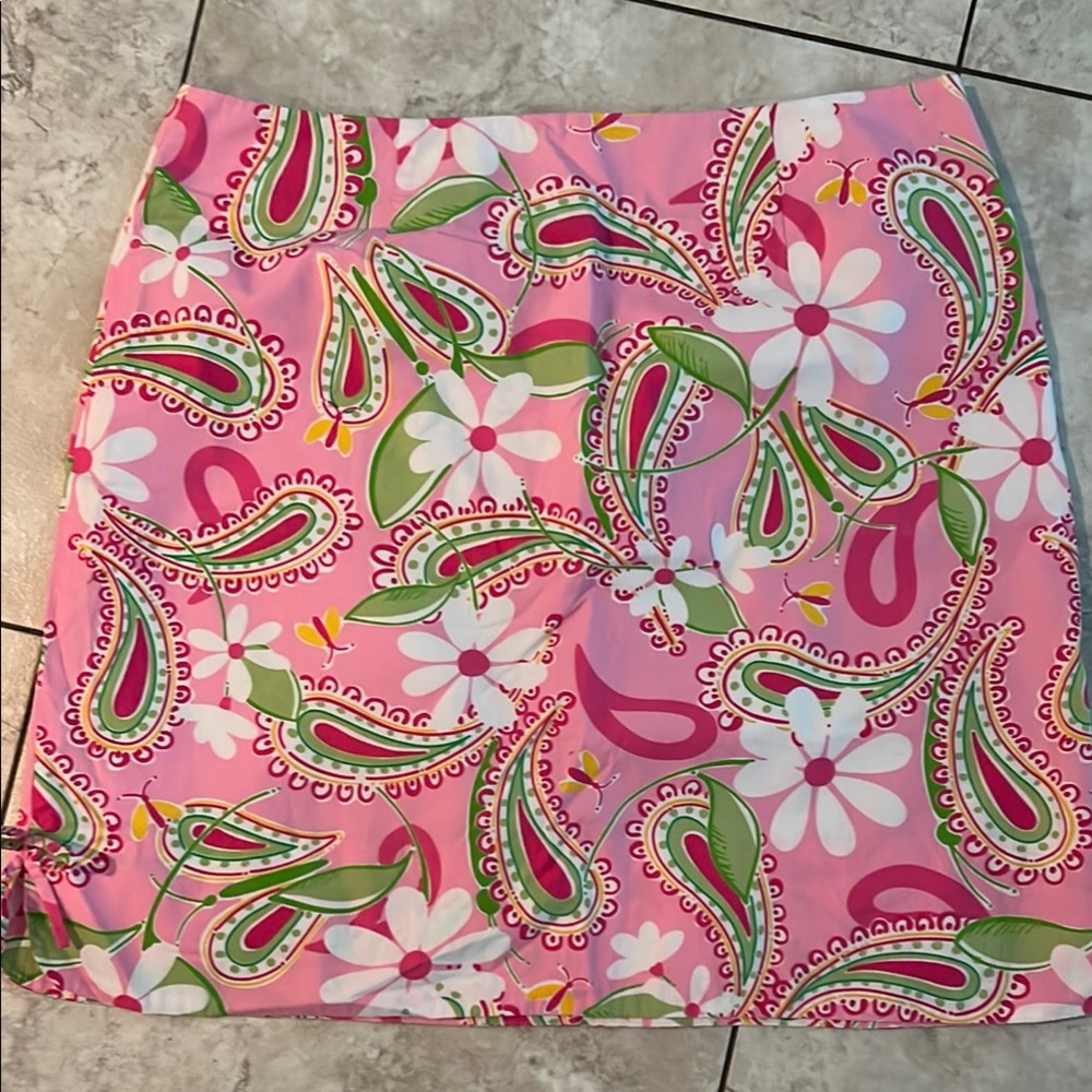 Lilly Pulitzer Pink Paisley Floral Skirt, size 10